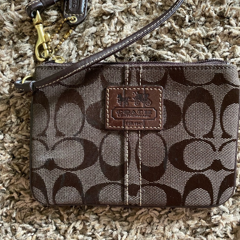 Coach Dark Brown Leather Tag